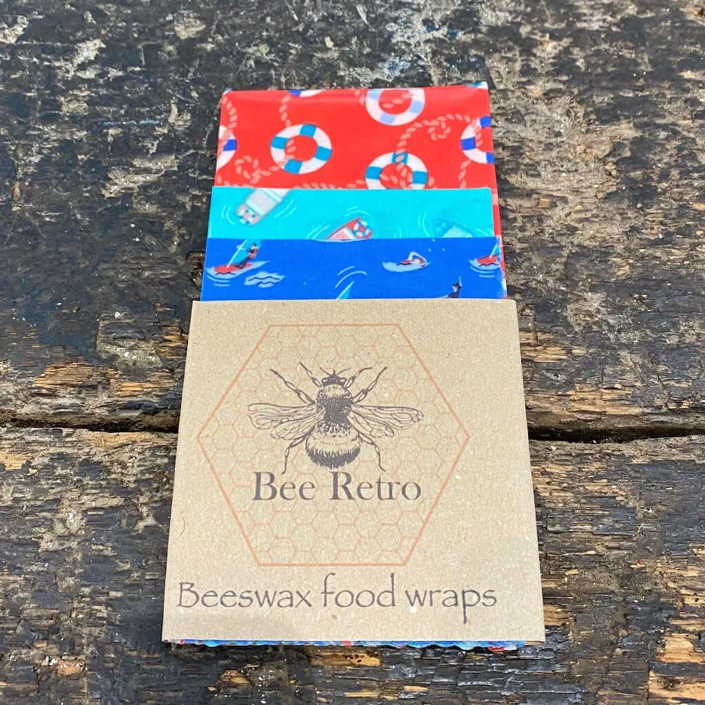 Seaside Beeswax Wraps - Eco Friendly Beeswax food wraps