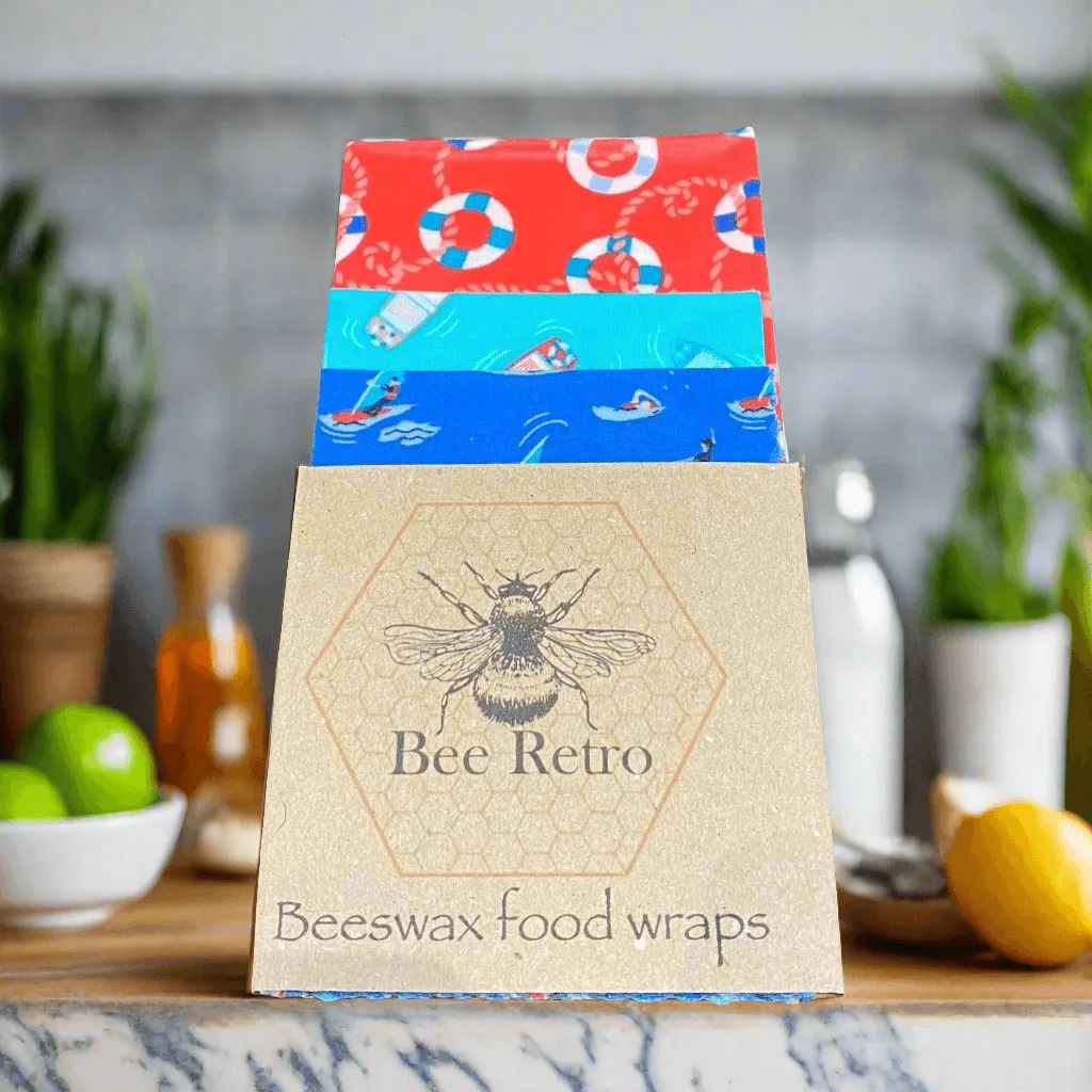 Seaside Beeswax Wraps - Eco Friendly Beeswax food wraps