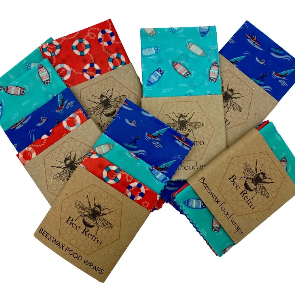 Seaside Beeswax Wraps - Eco Friendly Beeswax food wraps