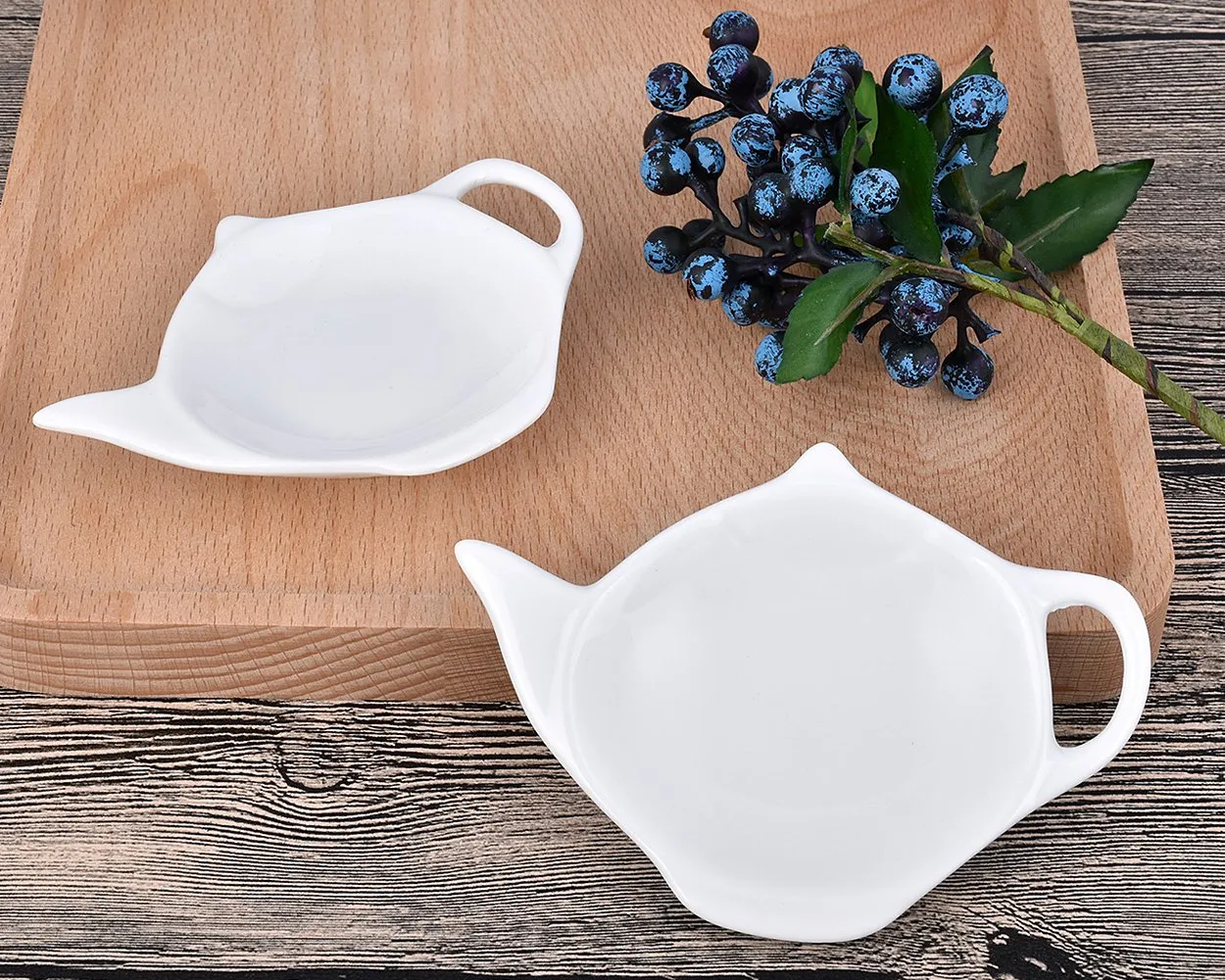 Teapot Shaped Teabag Holder Set of 4