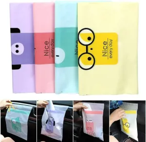 US 60PCS Easy Stick-On Disposable Car Trash Bag Vomit Bag Storage Self-adhesive