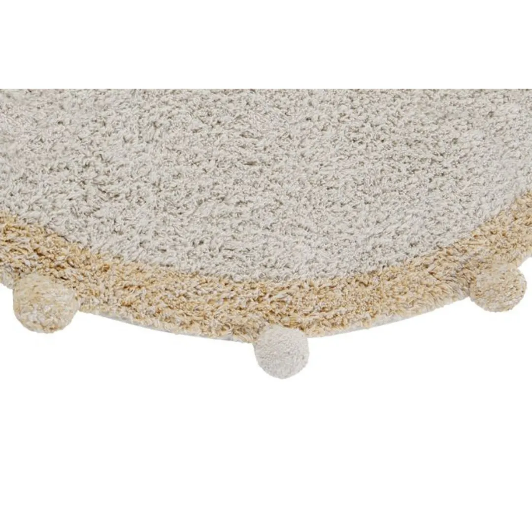 Washable Rug - Bubbly Round (Natural/Honey)