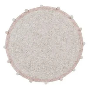 Washable Rug - Bubbly Round (Natural/Vintage Nude)