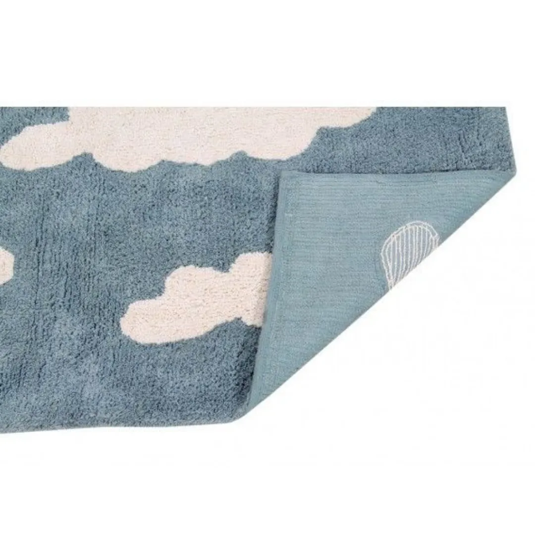 Washable Rug - Clouds (Vintage Blue)