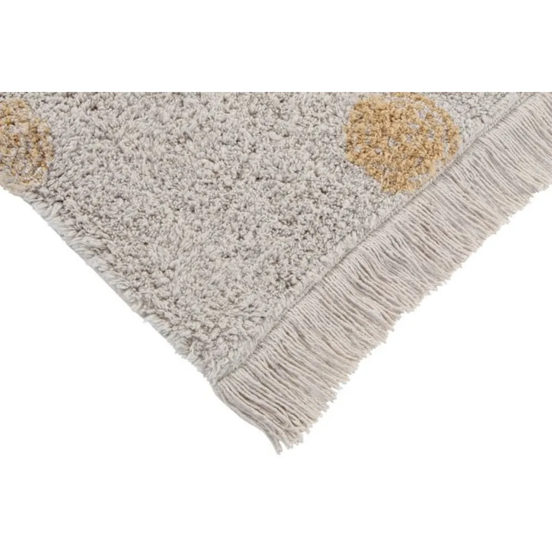 Washable Rug - Hippy Dots (Natural/Honey)