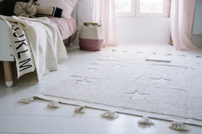 Washable Rug - Hippy Stars (Natural)