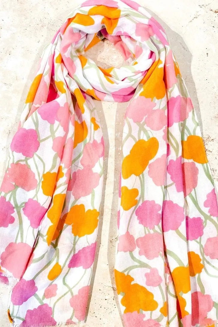 WATERCOLOUR FLORAL LIGHTWEIGHT SCARF