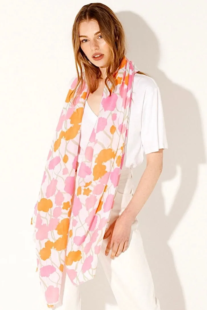 WATERCOLOUR FLORAL LIGHTWEIGHT SCARF