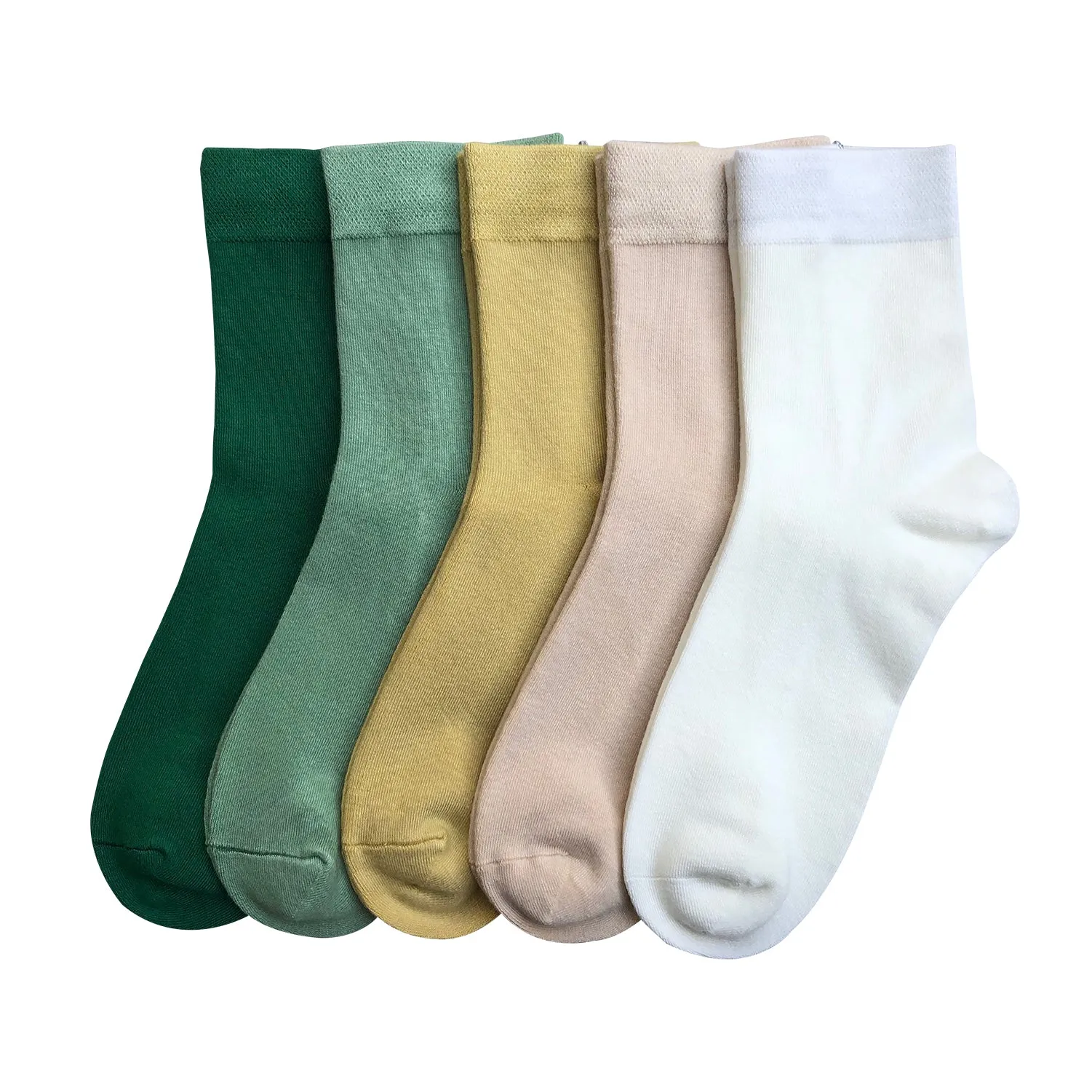 Women Ankle Socks Bamboo Crew Thin Ankle Height Boot Color Anti Odor Soft Breathable Sock 5 Pairs