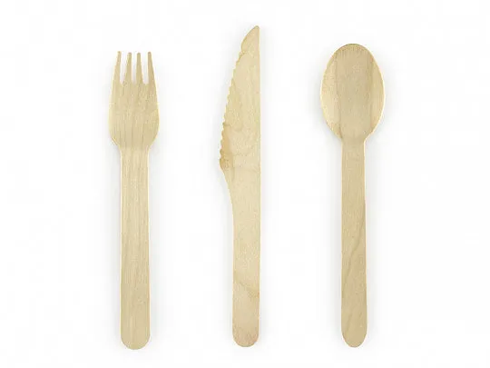 Wooden Cutlery 18pk