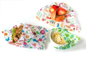 Z wraps 3-Pack: 1 Small & 2 Medium Reusable Food Wraps